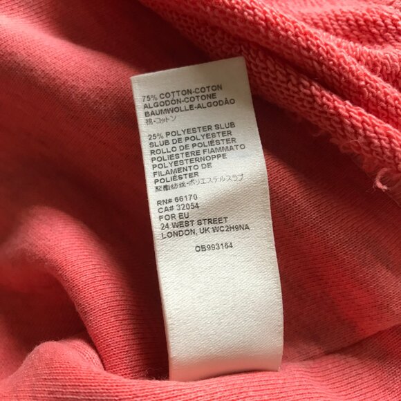 Free People We The Free Hollywood Pullover Sweatshirt Cold Shoulder Coral M - Picture 8 of 10